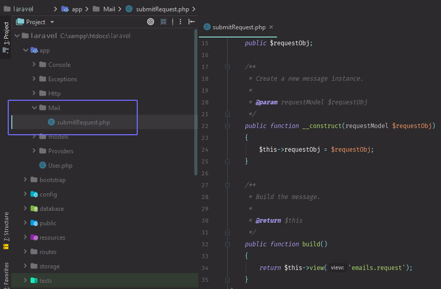 ارسال ایمیل در لاراول