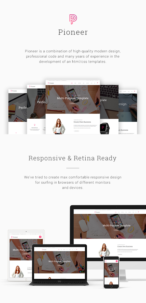 قالب بوت استرپ Pioneer