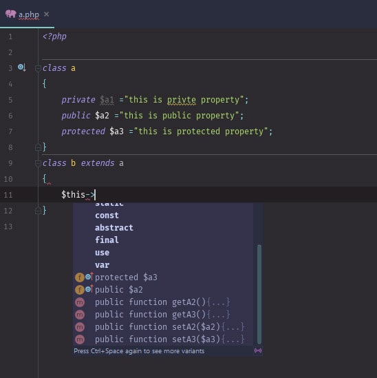 ارث بری در php
