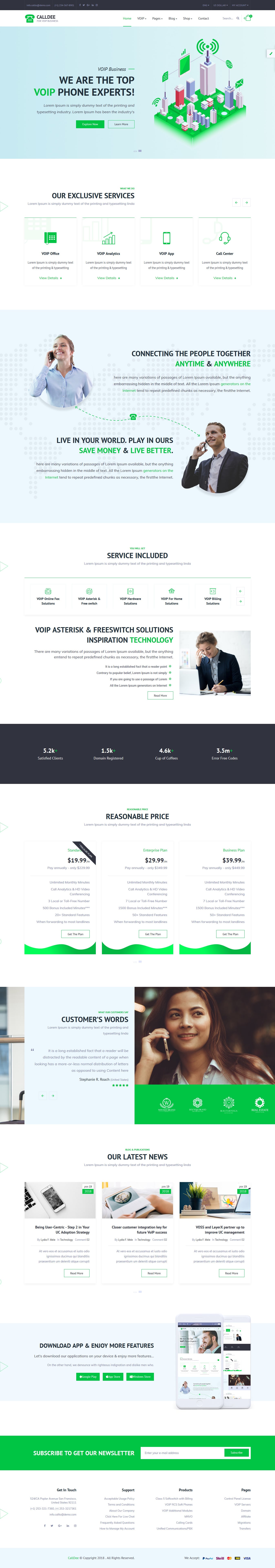 قالب بوت استرپ CallDee