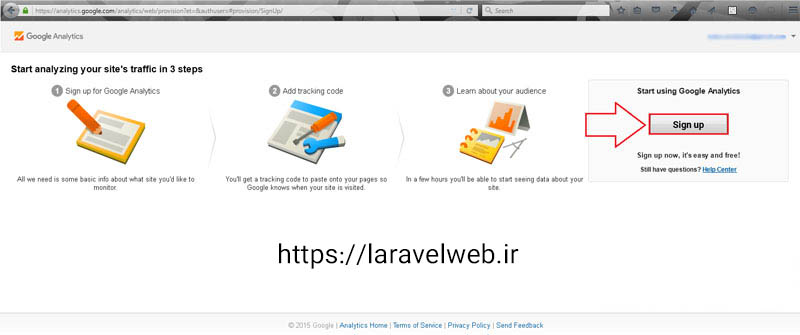 google analytics sign up