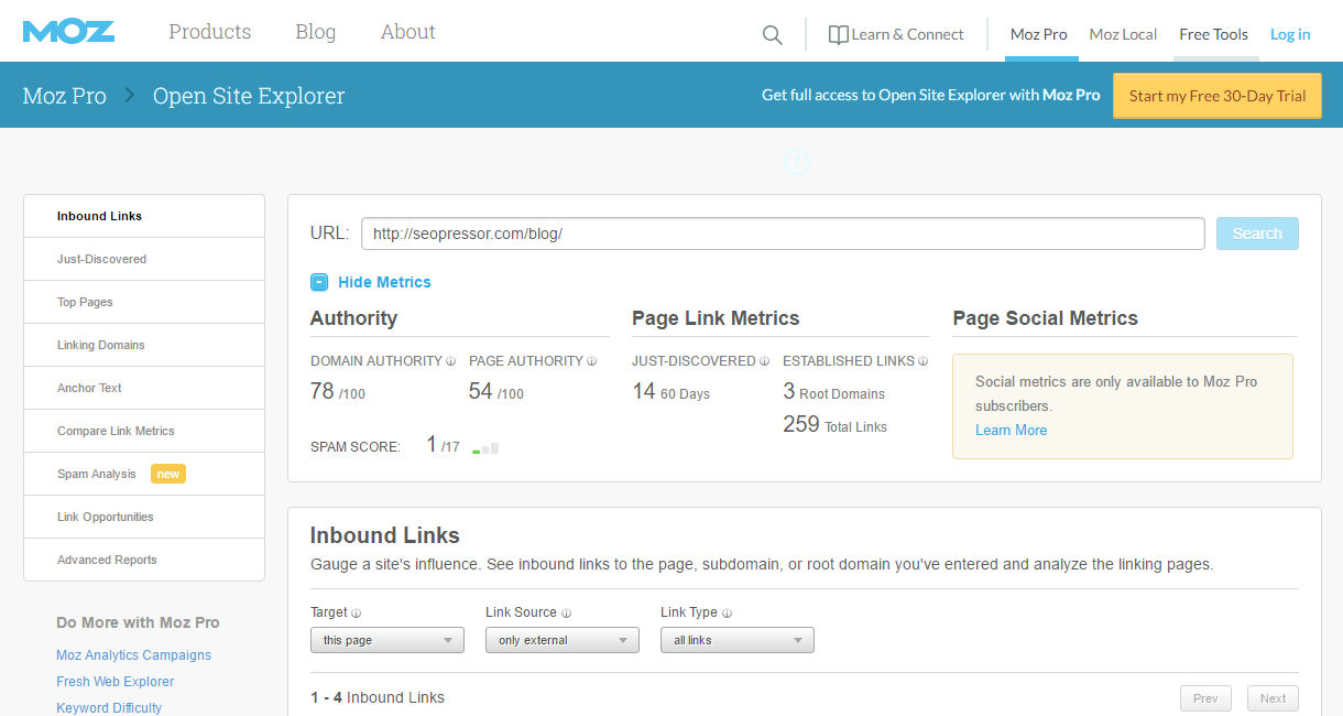 page authority and domain authority