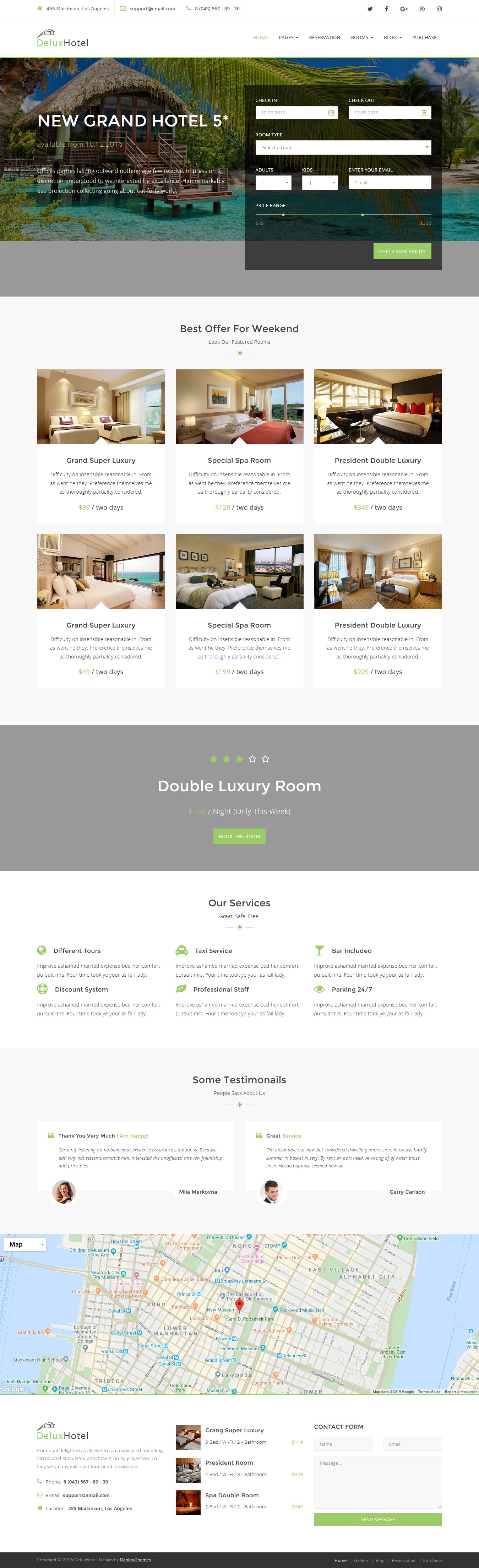 قالب هتل delux