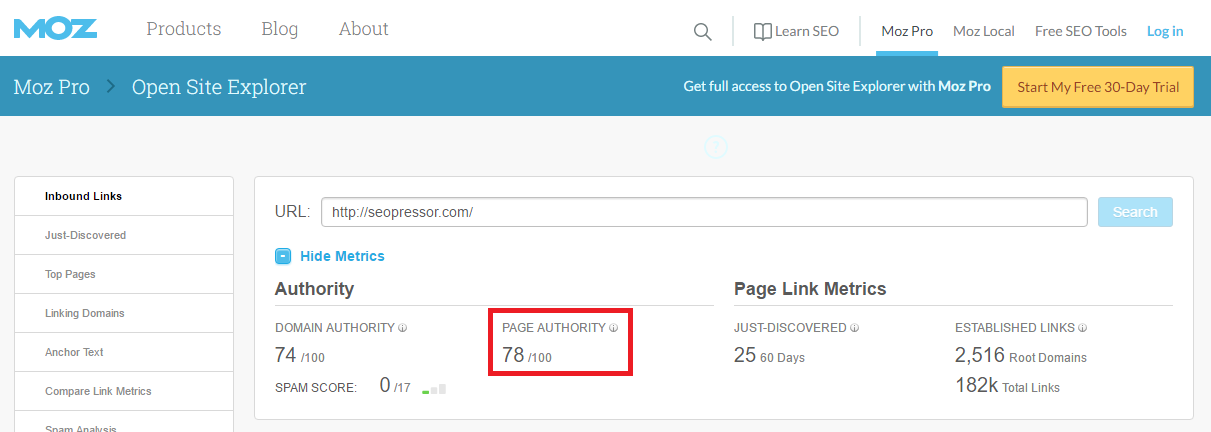 کاهش authority سایت ها